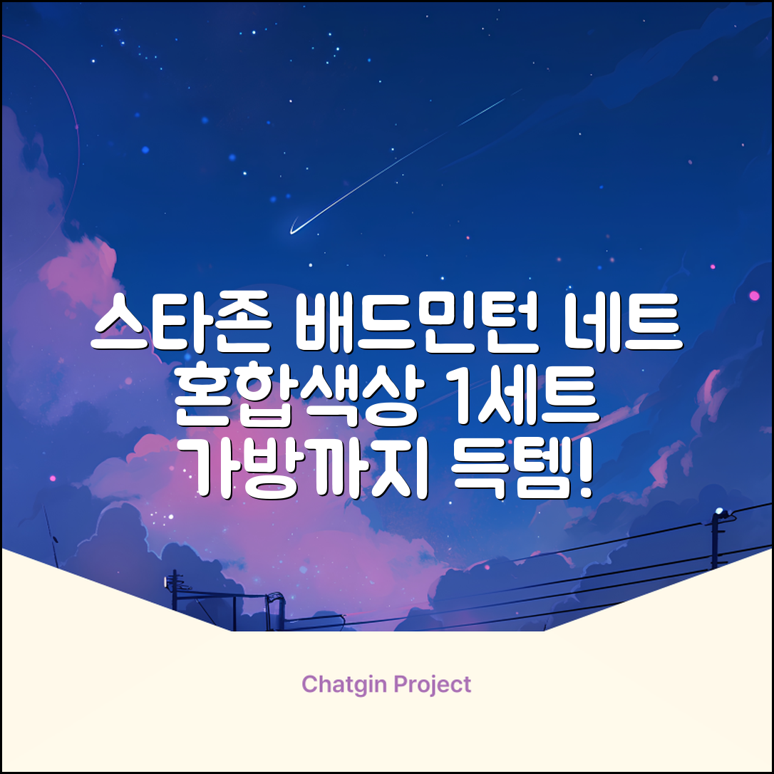 스타존 배드민턴 그물 네트 + 가방, 혼합색상, 1세트 추천 리뷰