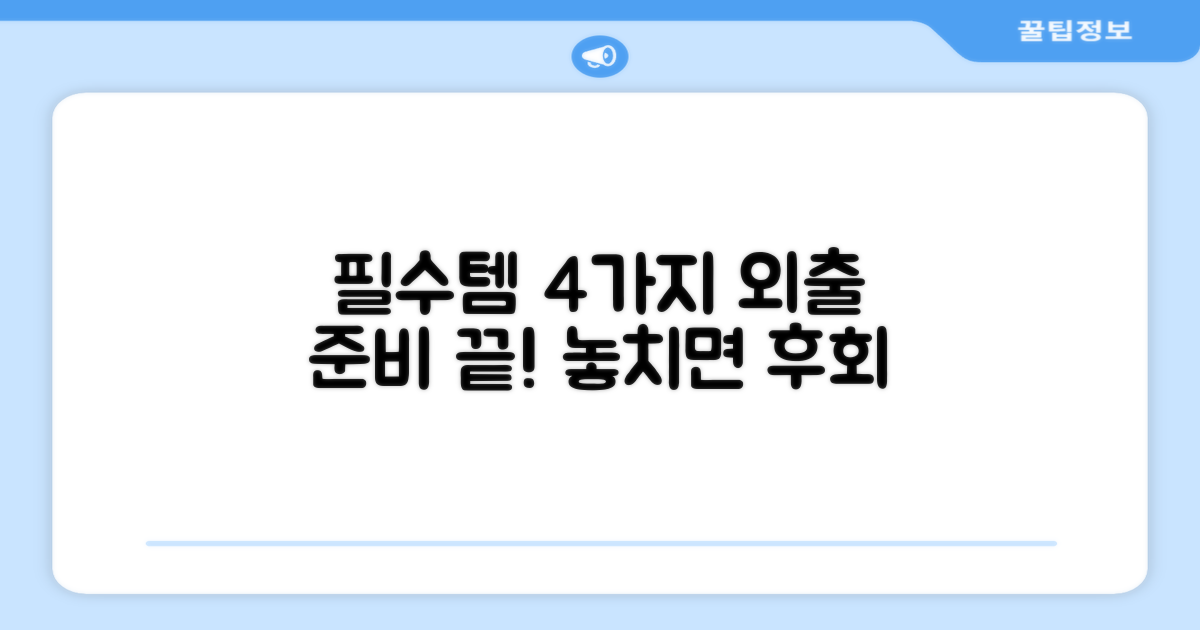 4가지 외출 필수품