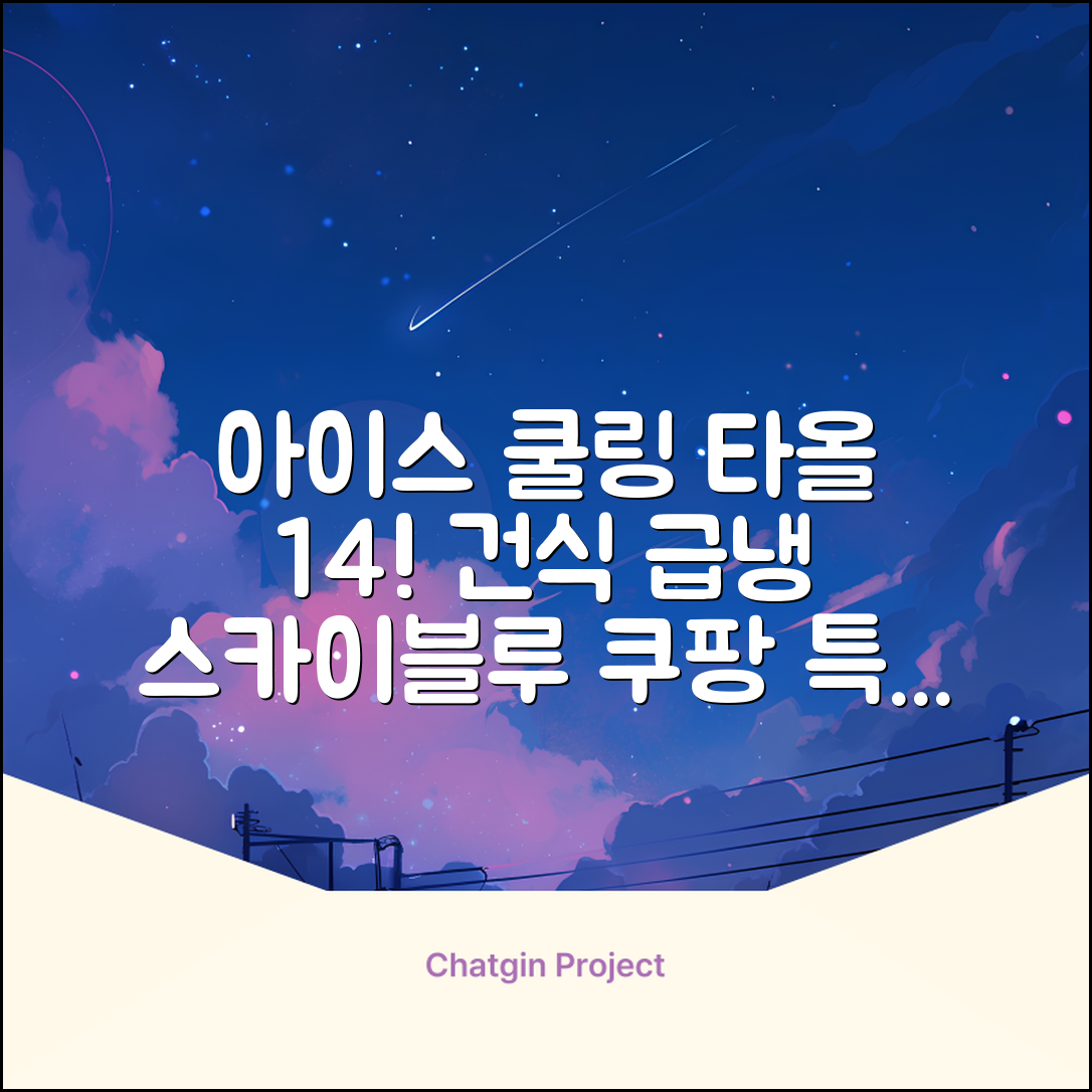 [쿠팡입점 1+4 이벤트] 아이스 쿨링 스포츠타올 건식 급냉 타올, 5세트, 스카이블루 추천 리뷰
