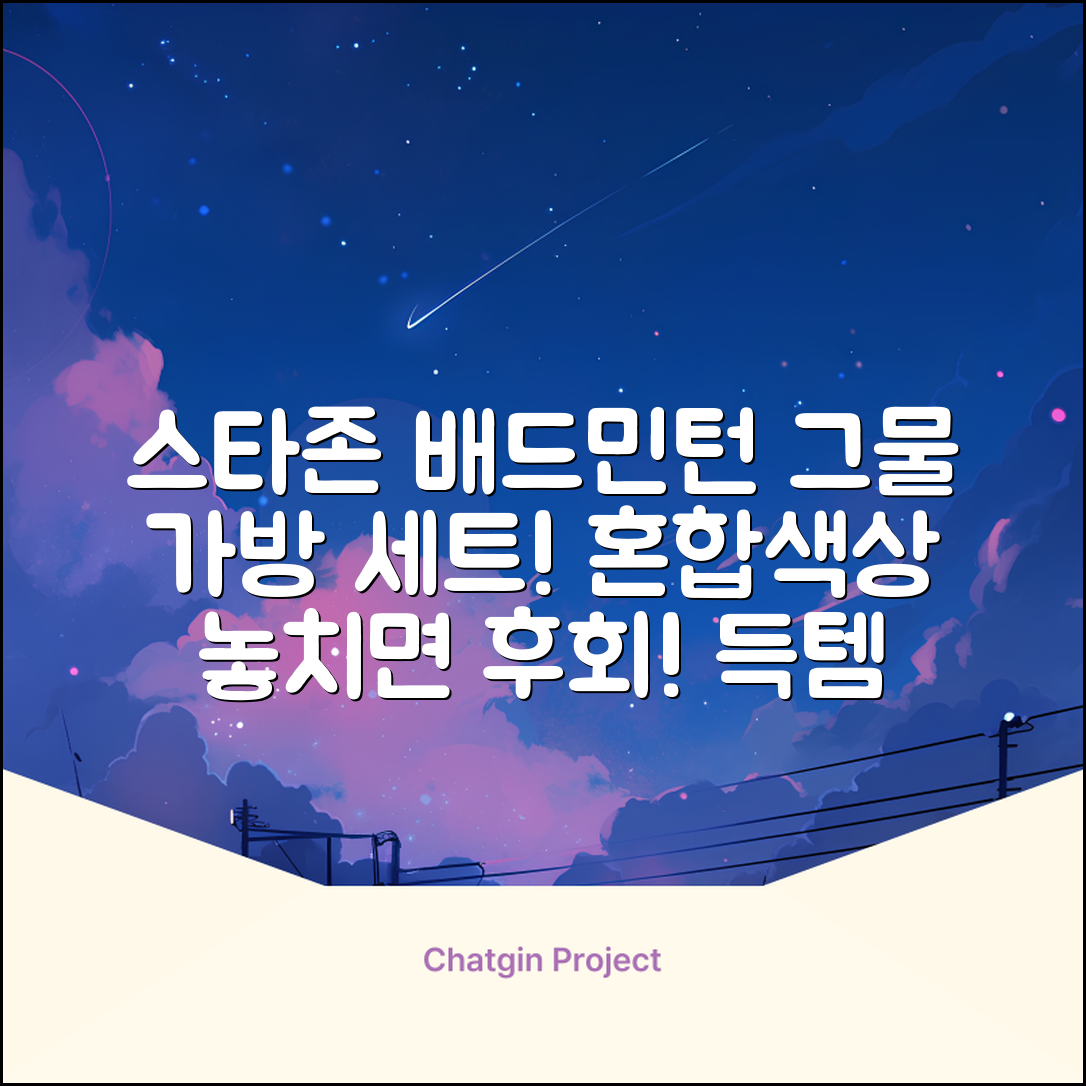 스타존 배드민턴 그물 네트 + 가방, 혼합색상, 1세트 추천 리뷰