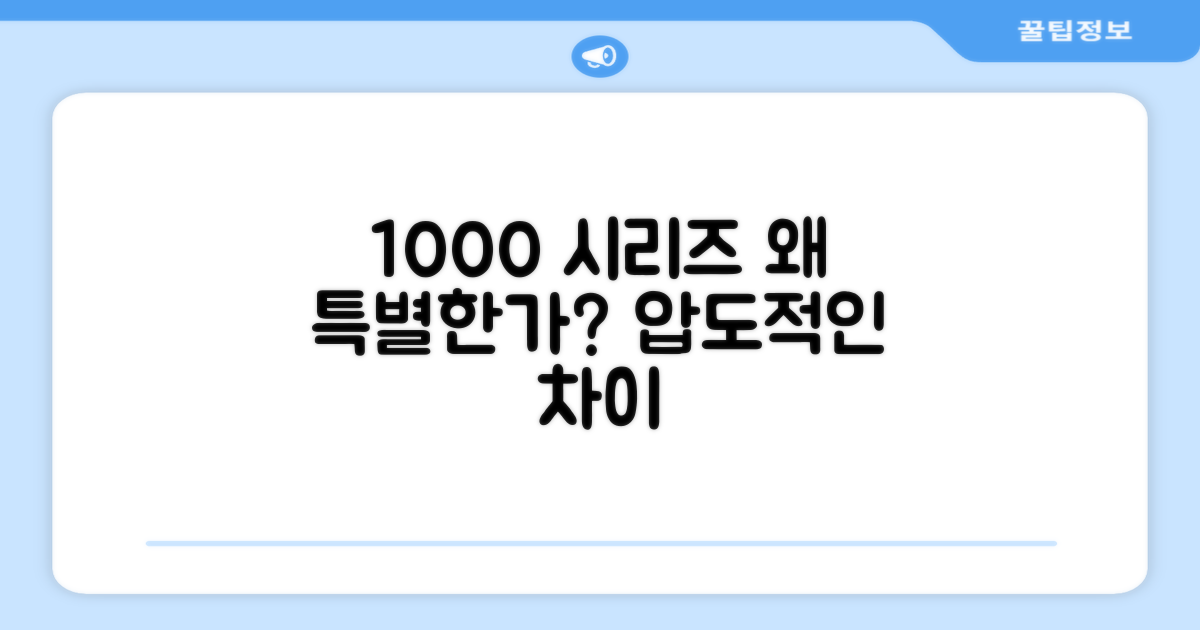 1000시리즈, 왜 특별한가