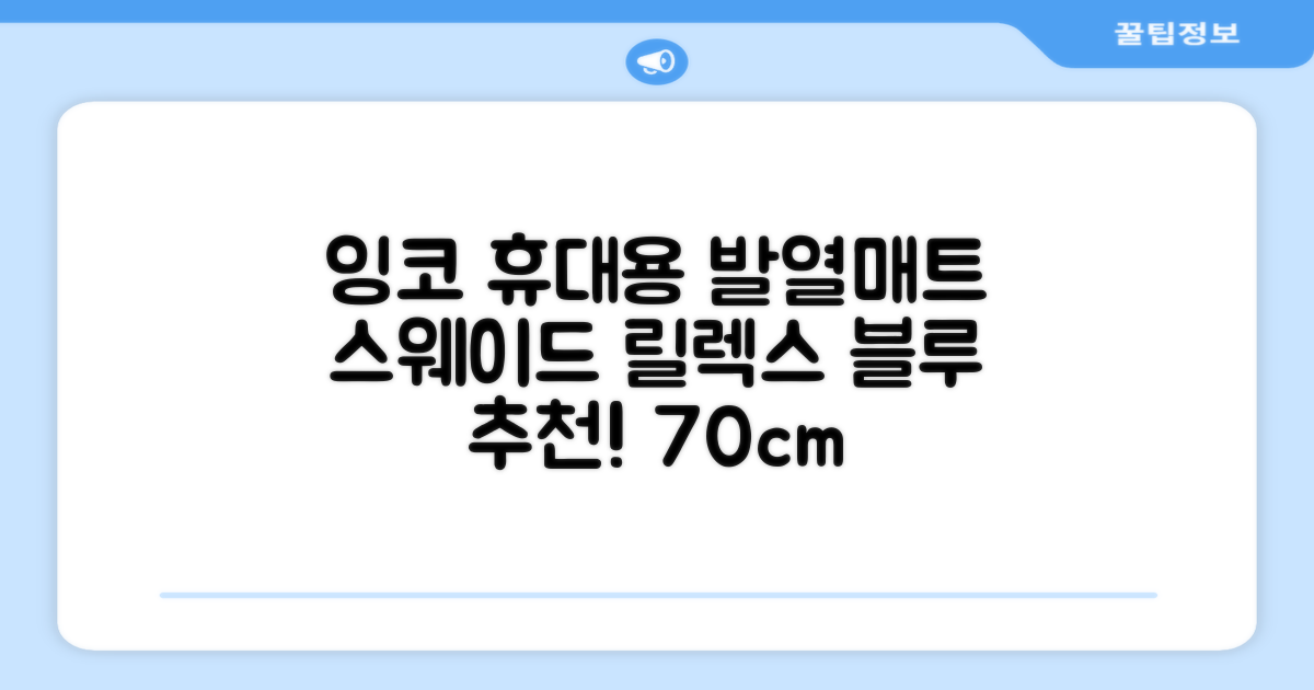 잉코 스웨이드 양면발열 휴대용 전기매트 I-S701, 릴렉스 블루, 70 x 37 x 0.15 cm 추천 리뷰