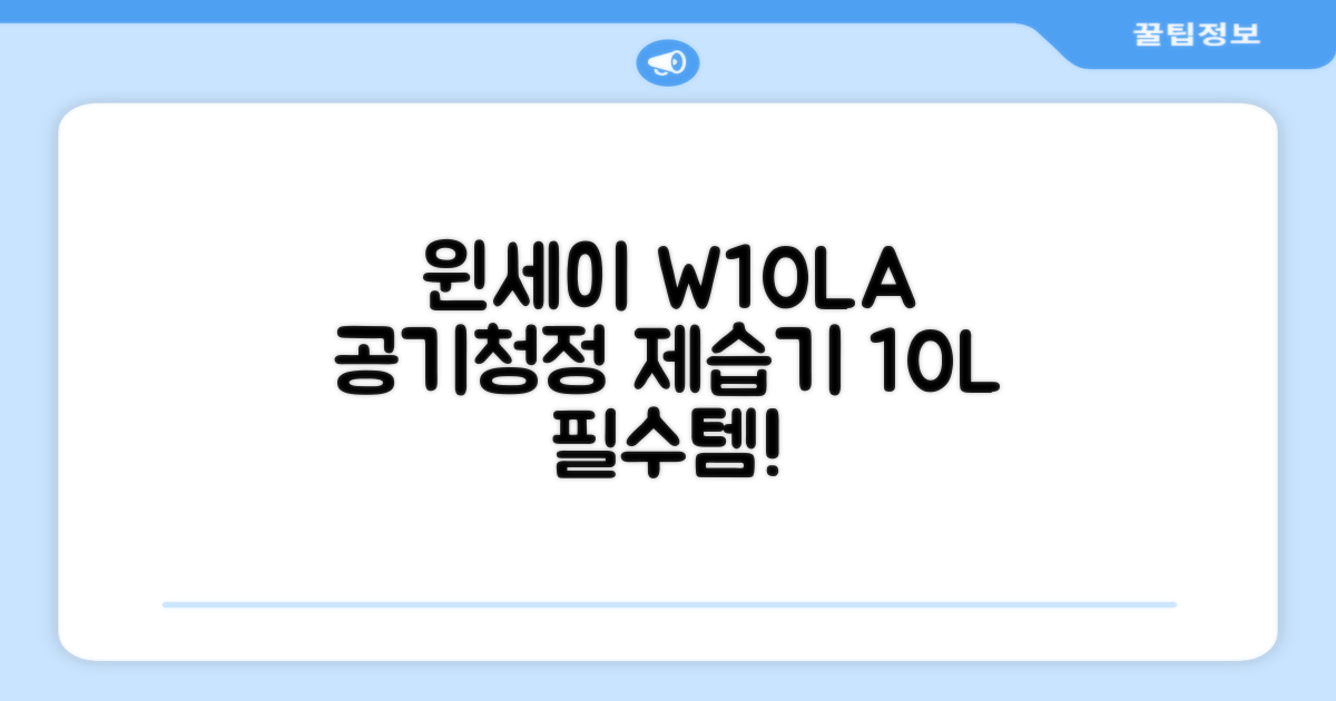 윈세이 인버터 방하나 공기청정 제습기 10L W10LA 추천 리뷰