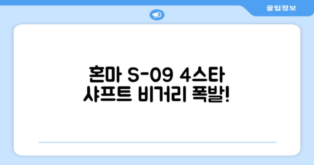 혼마아이언세트 S-09: 4스타 샤프트로 비거리를 늘리다!