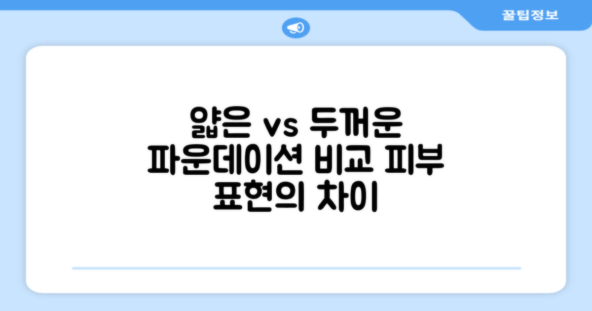 파운데이션 표현: 얇은 vs 두꺼운