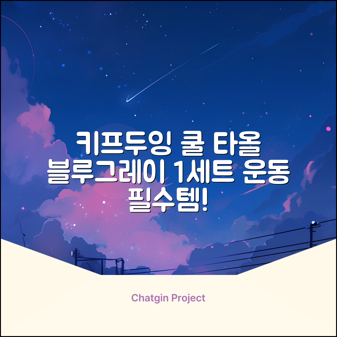 키프두잉 건식 스포츠 쿨 타올 케이스, 블루 + 그레이, 1세트 추천 리뷰