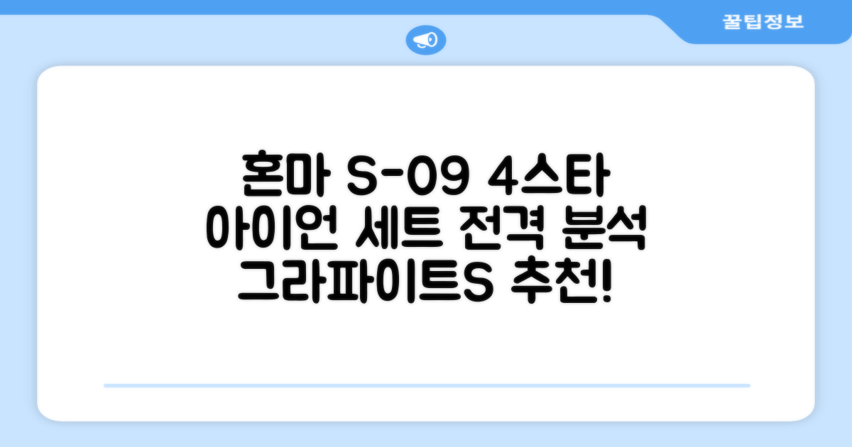 혼마아이언세트 남자아이언세트 S-09 혼마아이언 4스타 4/5/6/7/8/9/10/11/A/S 아이언커버 포함, 그라파이트S 추천 리뷰