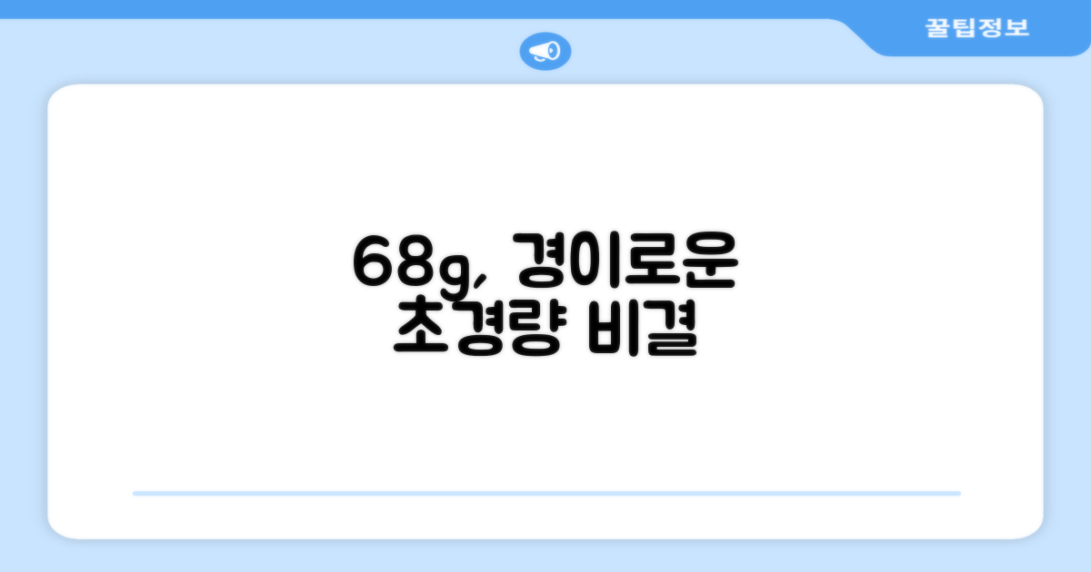 68g, 왜 놀랍도록 가벼울까?