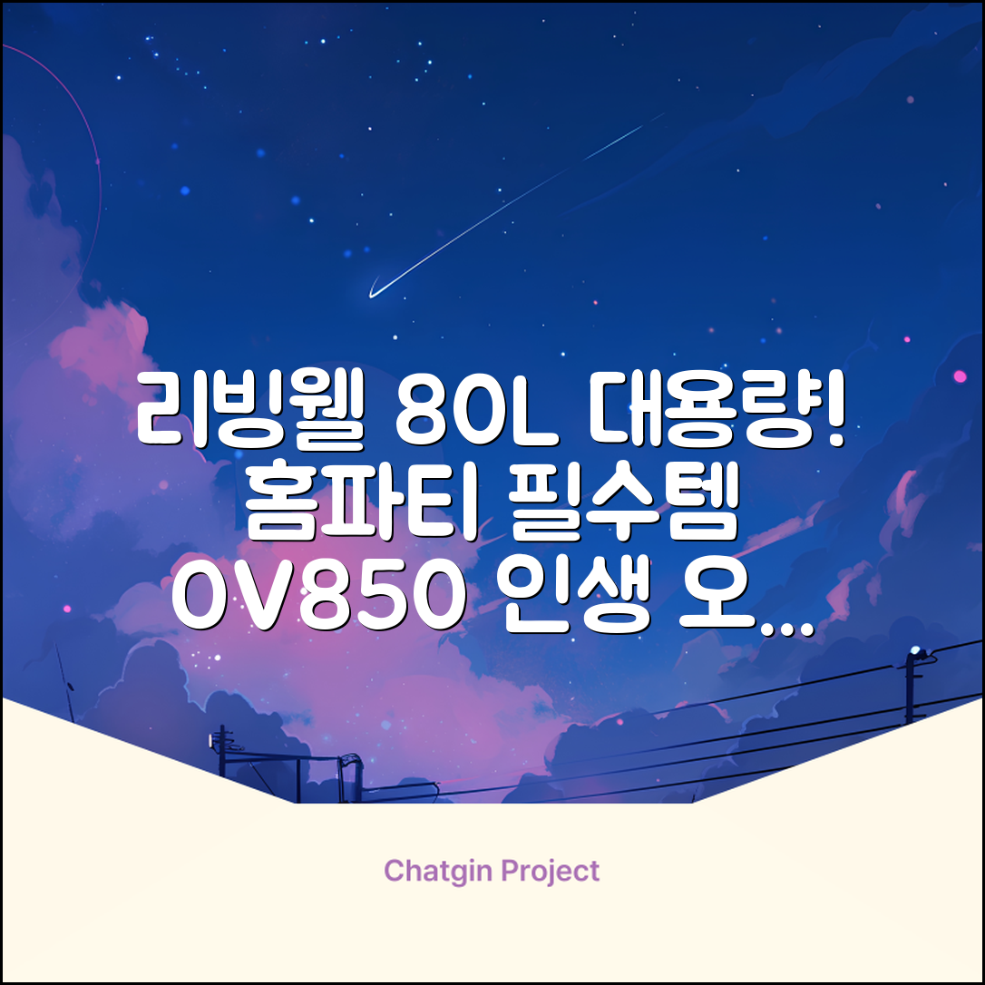 리빙웰 업소용 홈파티용 초대용량 80리터 OV850, 상품명 표기 추천 리뷰