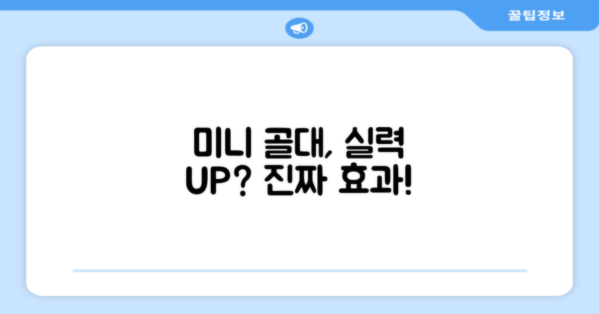 미니 골대, 실력 향상될까?