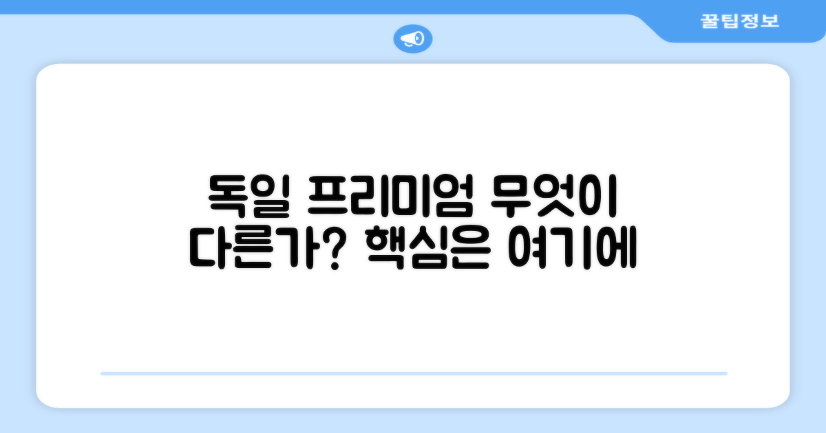 독일 프리미엄, 무엇이 다를까?