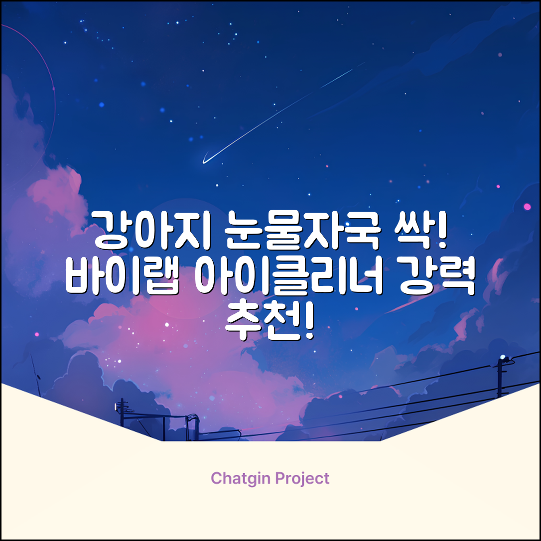 바이랩 강아지 눈물자국 눈 눈물냄새 세정 아이클리너, 40ml, 1세트 추천 리뷰