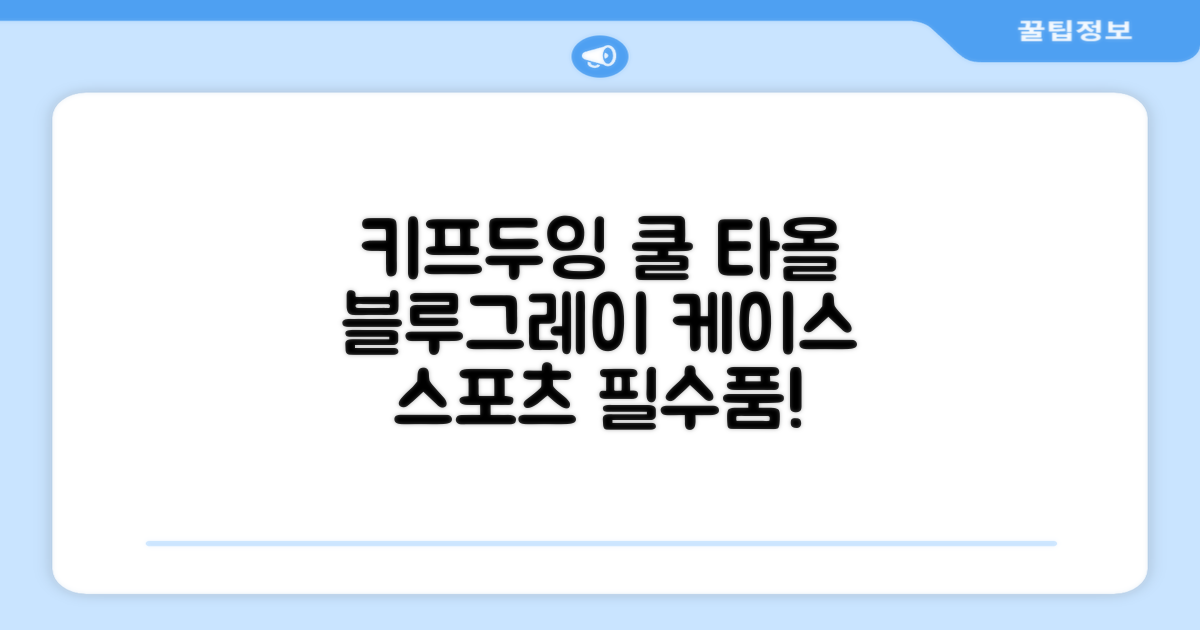 키프두잉 건식 스포츠 쿨 타올 케이스, 블루 + 그레이, 1세트 추천 리뷰