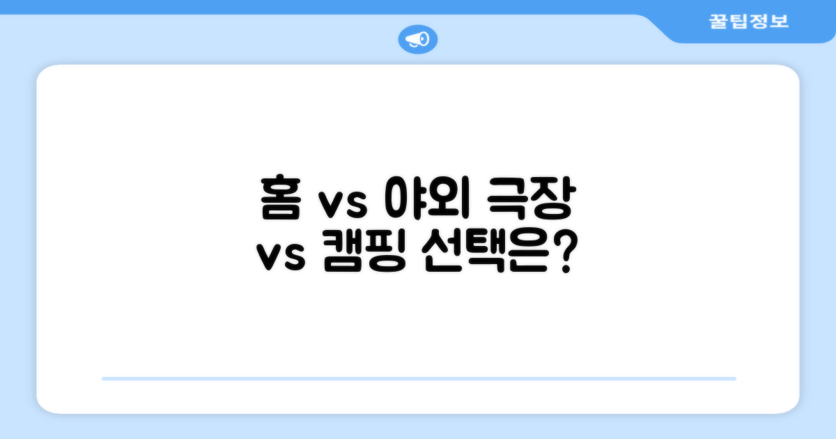 홈 시네마 vs 야외 활용