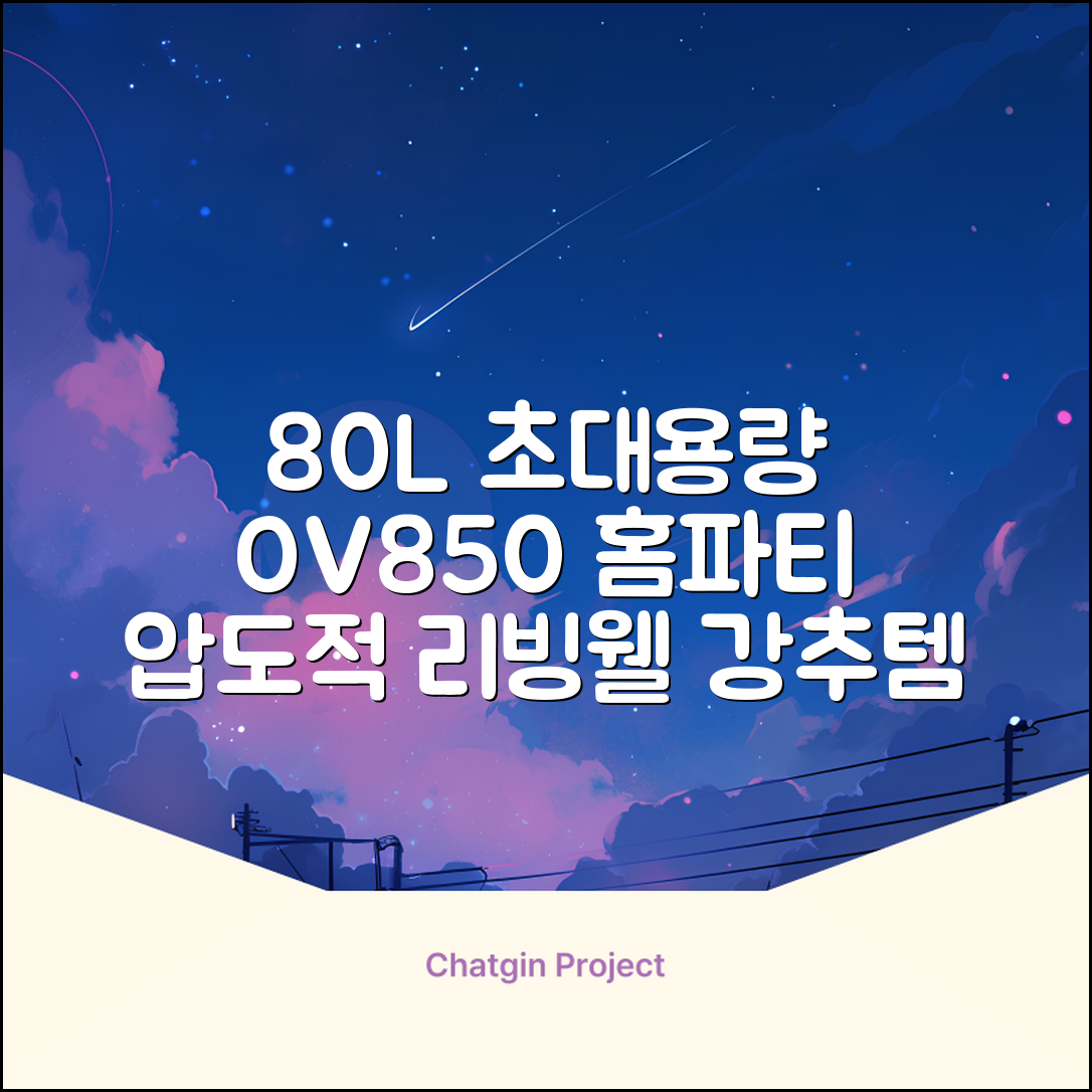 리빙웰 업소용 홈파티용 초대용량 80리터 OV850, 상품명 표기 추천 리뷰