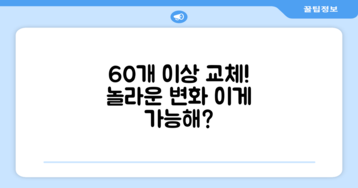 60개 이상 교체, 놀랍지 않나요?