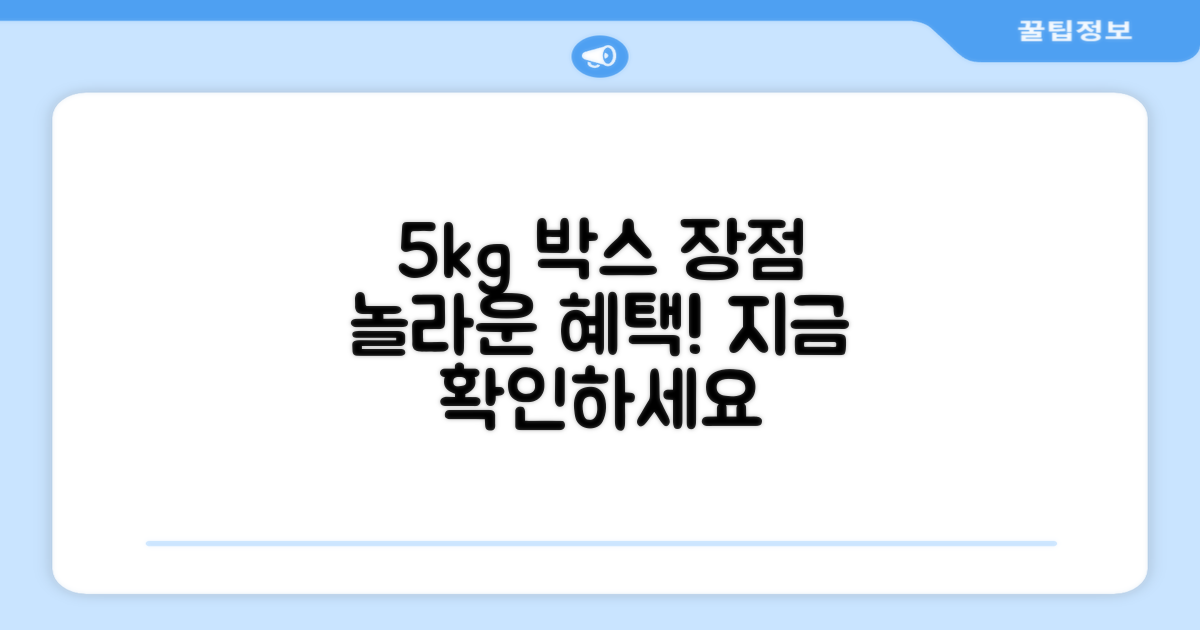 5kg 박스, 어떤 점이 좋을까요?