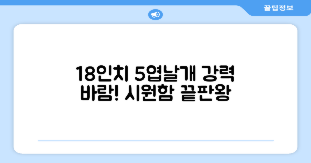 18인치 5엽날개 강력 바람