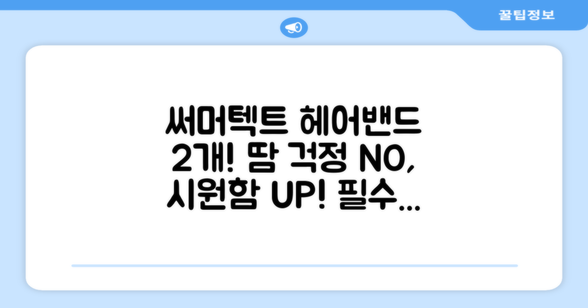 써머텍트 기능성 헤어밴드, 블랙, 2개 추천 리뷰