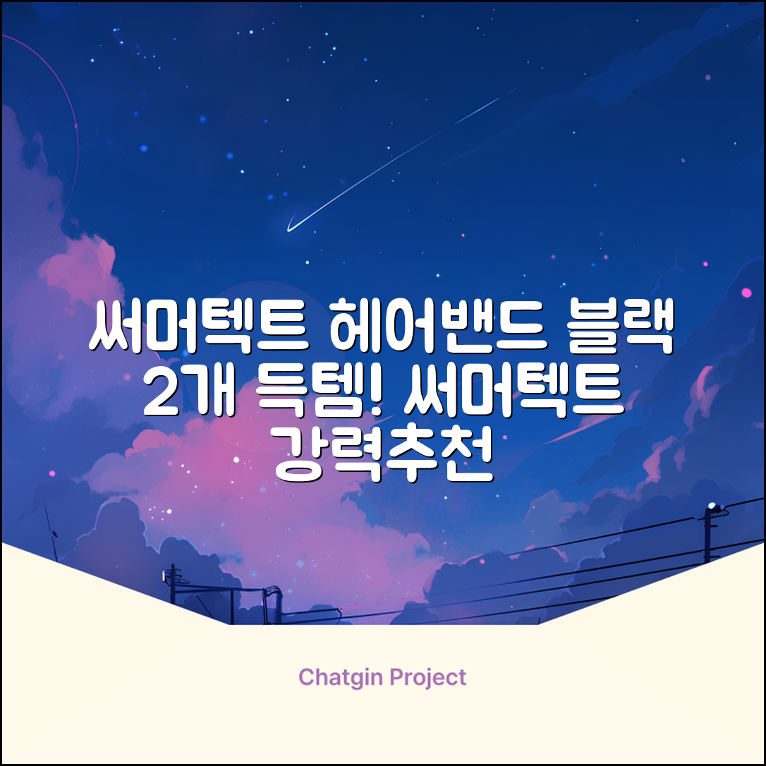 써머텍트 기능성 헤어밴드, 블랙, 2개 추천 리뷰