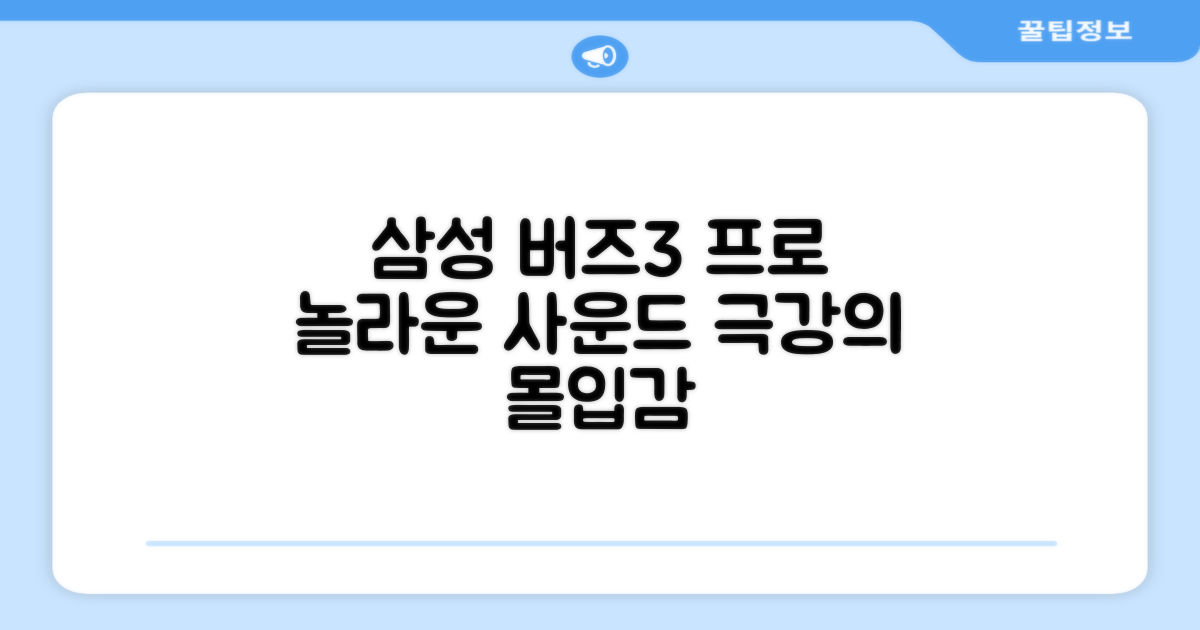 삼성 버즈3 프로, 놀라운 사운드