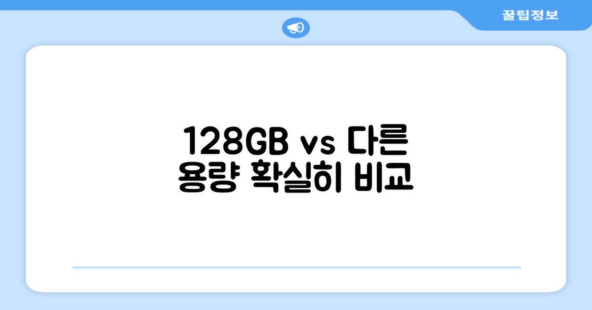 128GB vs 타 용량 비교