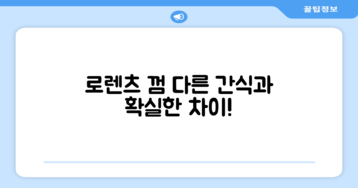 로렌츠 껌, 기존 간식과 차이점