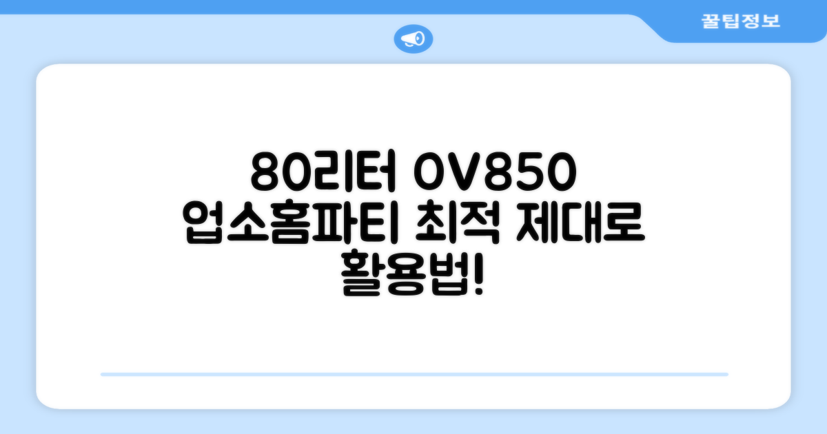 리빙웰 업소용 홈파티용 초대용량 80리터 OV850, 제대로 활용하세요!