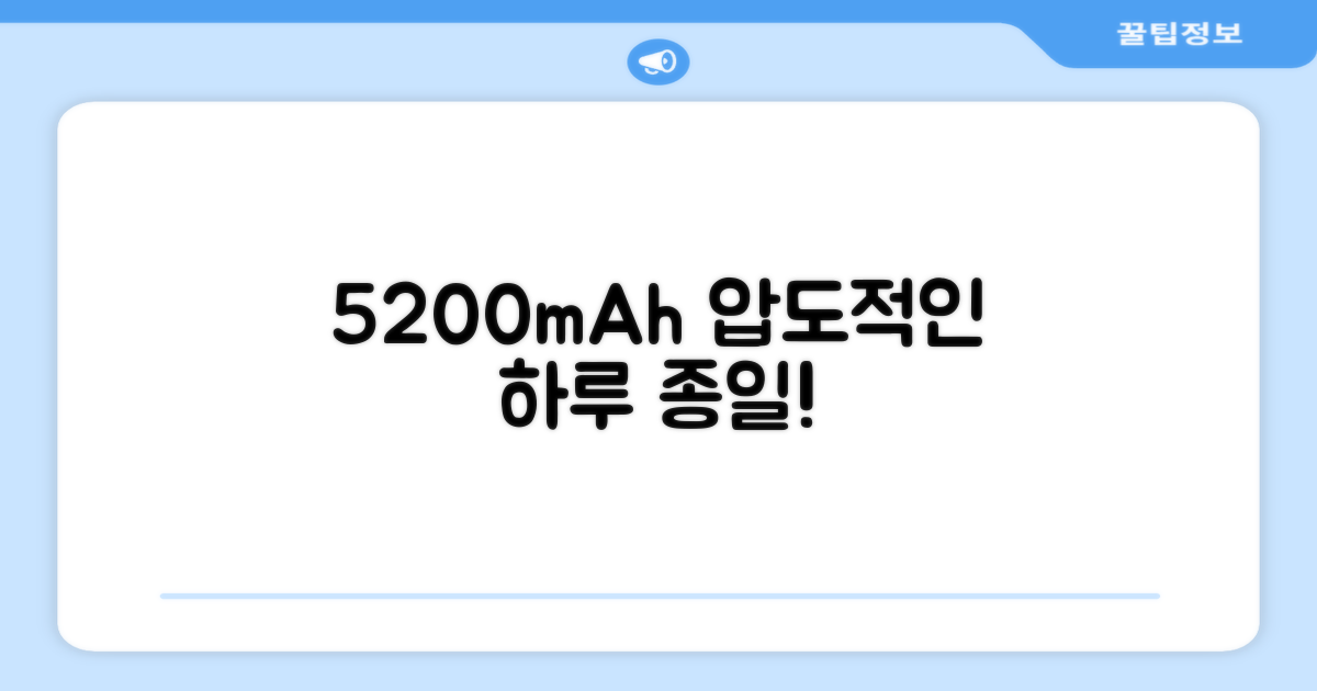 5200mAh, 오래가는 성능