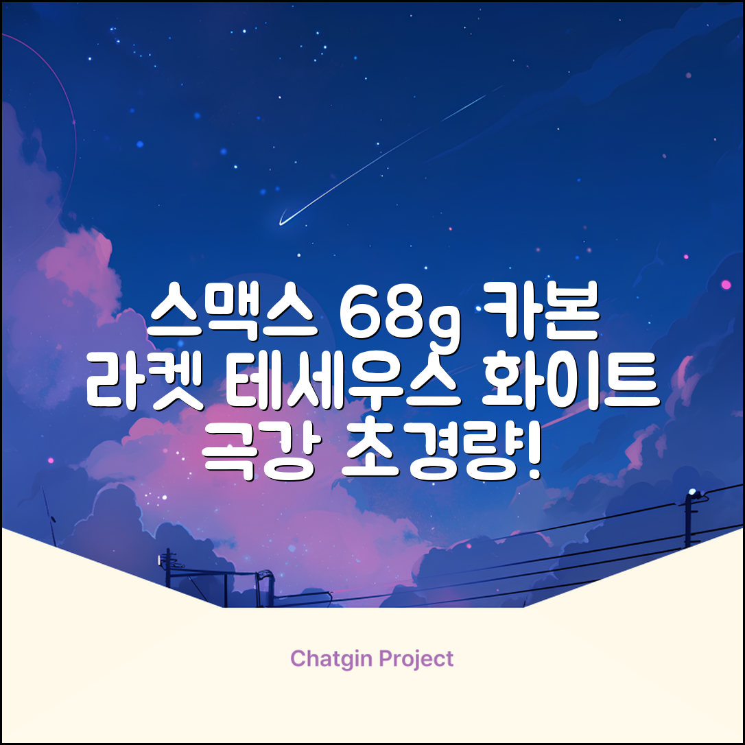 스맥스코리아 풀카본 초경량 배드민턴 라켓 68g, 테세우스 화이트, 1개 추천 리뷰