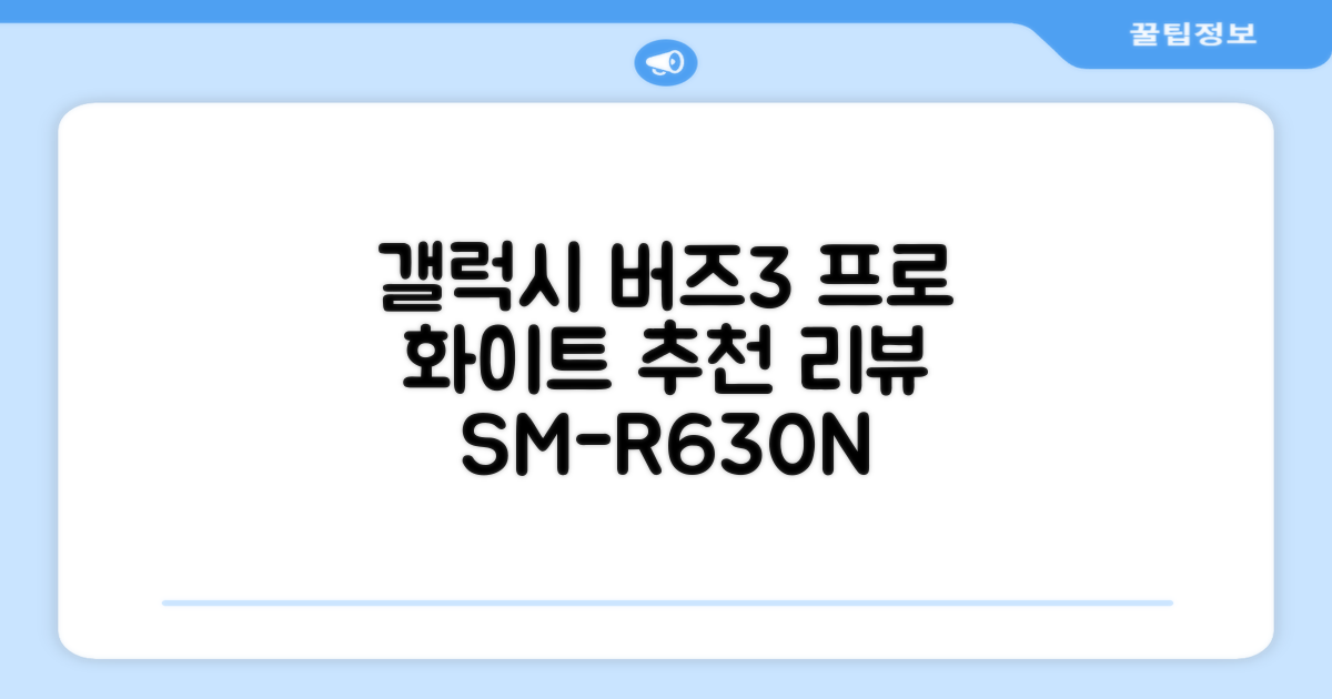 삼성전자 갤럭시 버즈3 프로 블루투스 이어폰, SM-R630N, 화이트 추천 리뷰