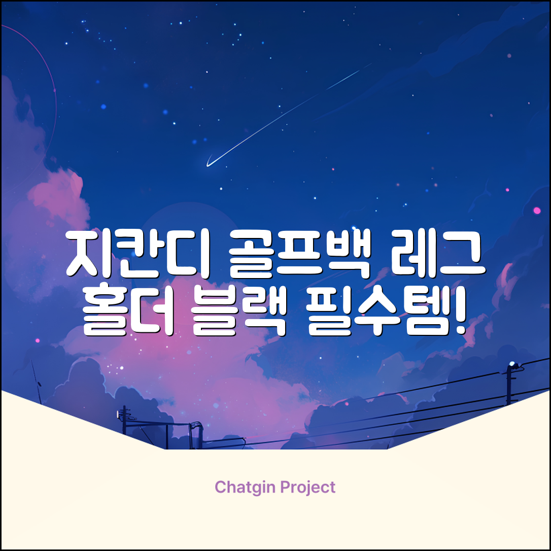 지칸디 골프 스탠드백 레그홀더 다리고정 바닥 지지대, 블랙 추천 리뷰
