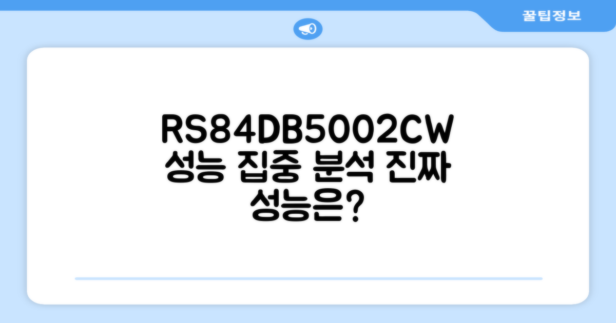 RS84DB5002CW, 성능 집중 분석