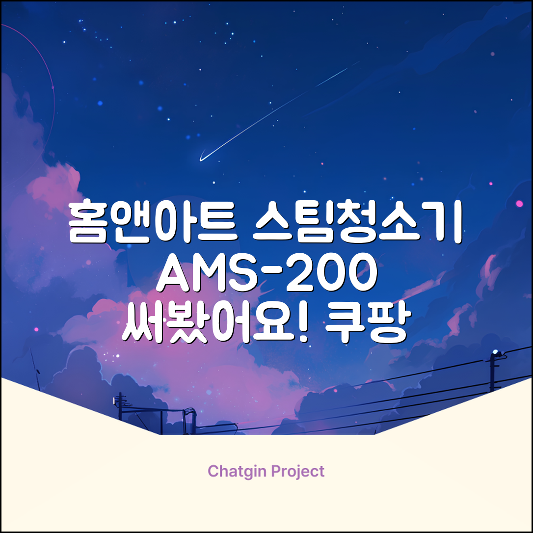 홈앤아트 퓨어 스팀청소기 AMS-200 추천 리뷰