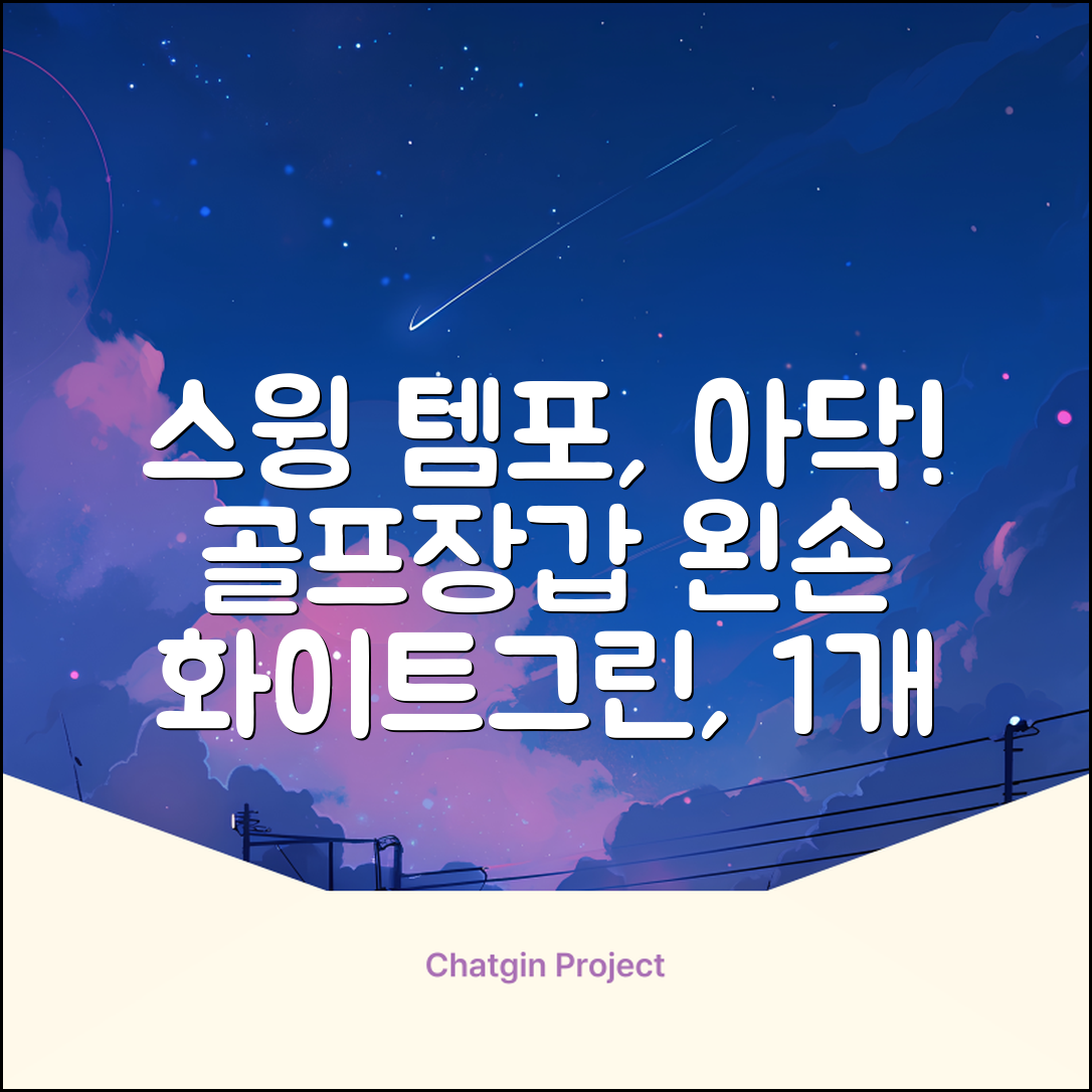 아닥 남성용 스윙템포칩 논슬립 골프장갑 왼손용, 화이트 + 그린, 1개 추천 리뷰