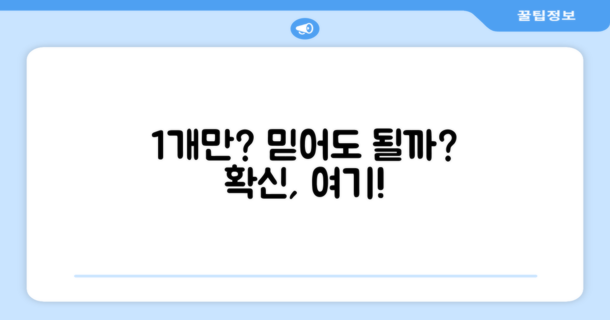 1개 추천, 정말 괜찮을까요?