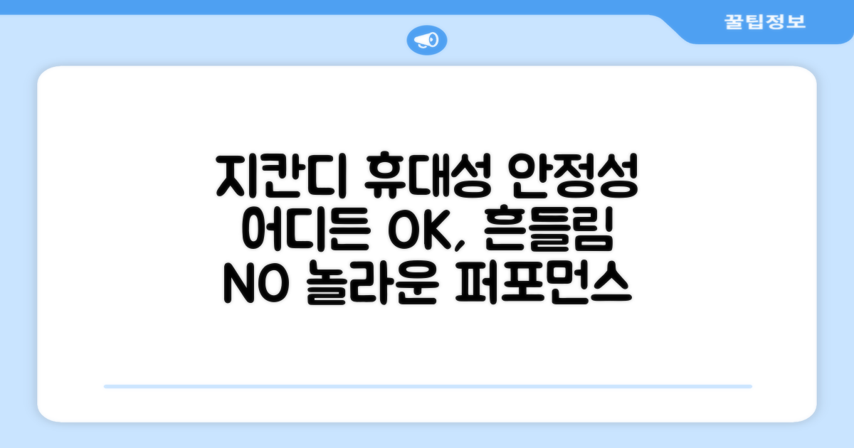 지칸디, 휴대성과 안정성을 동시에