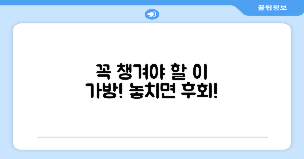 이 가방, 꼭 챙기세요!