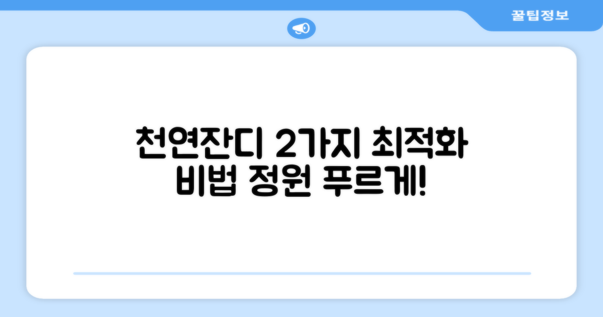 2가지 천연잔디 최적화