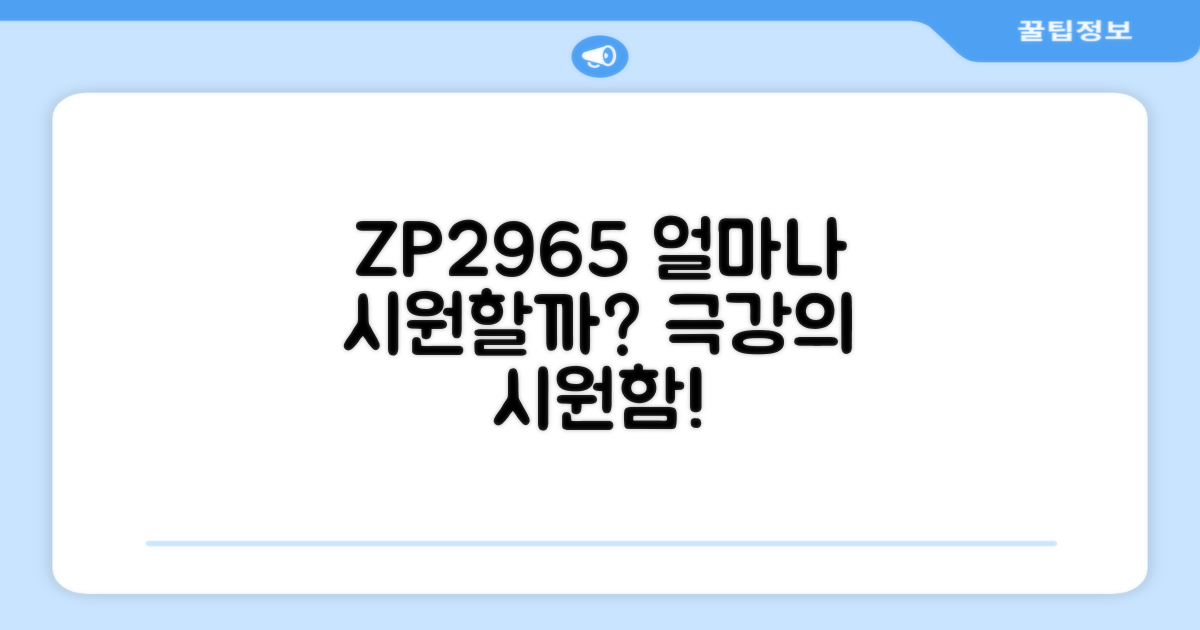 ZP2965, 얼마나 시원할까?