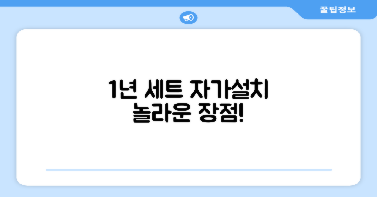 1년 세트, 자가설치의 놀라운 장점