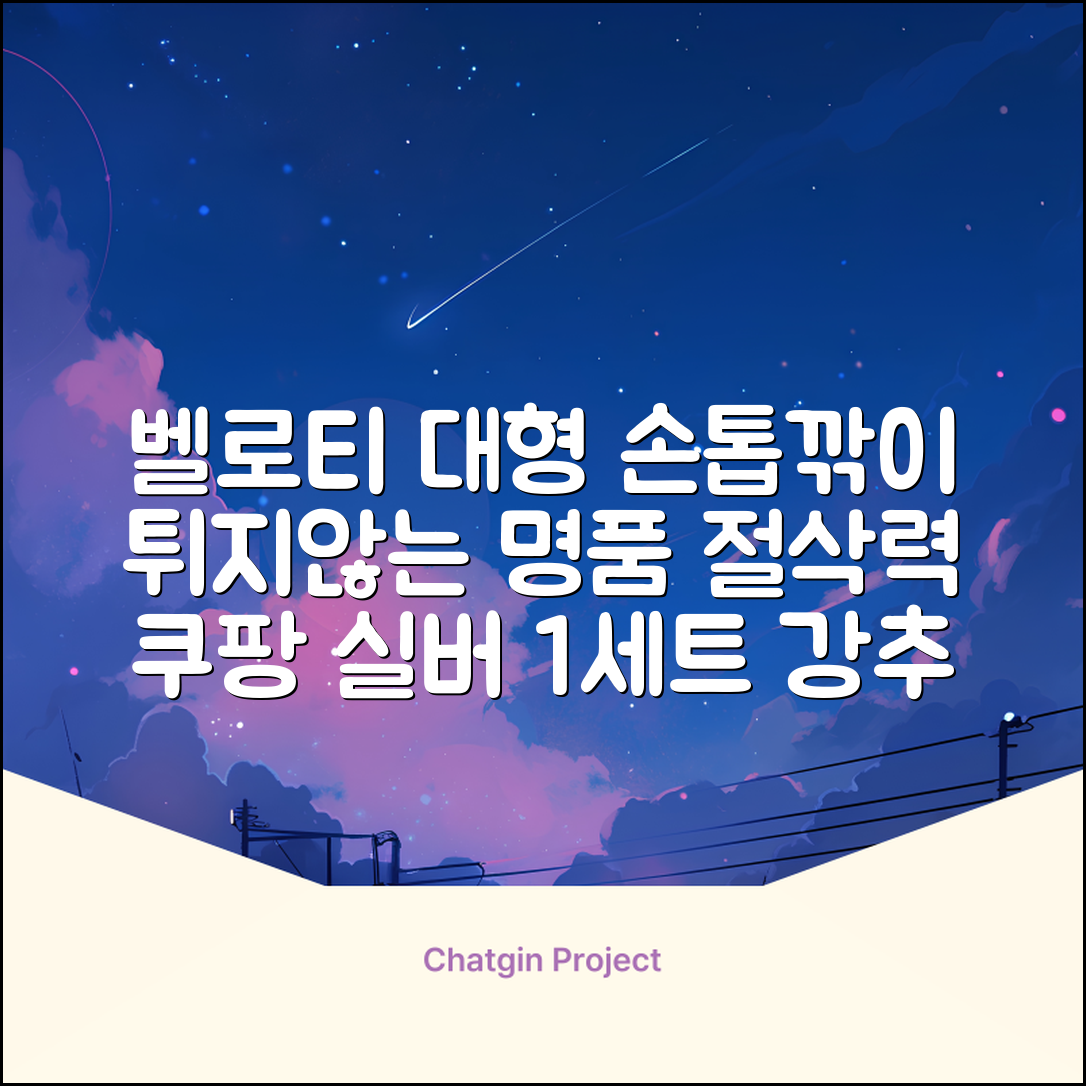 벨로티 손톱이 튀지않는 대형 손톱깎이, 유광실버, 1세트 추천 리뷰