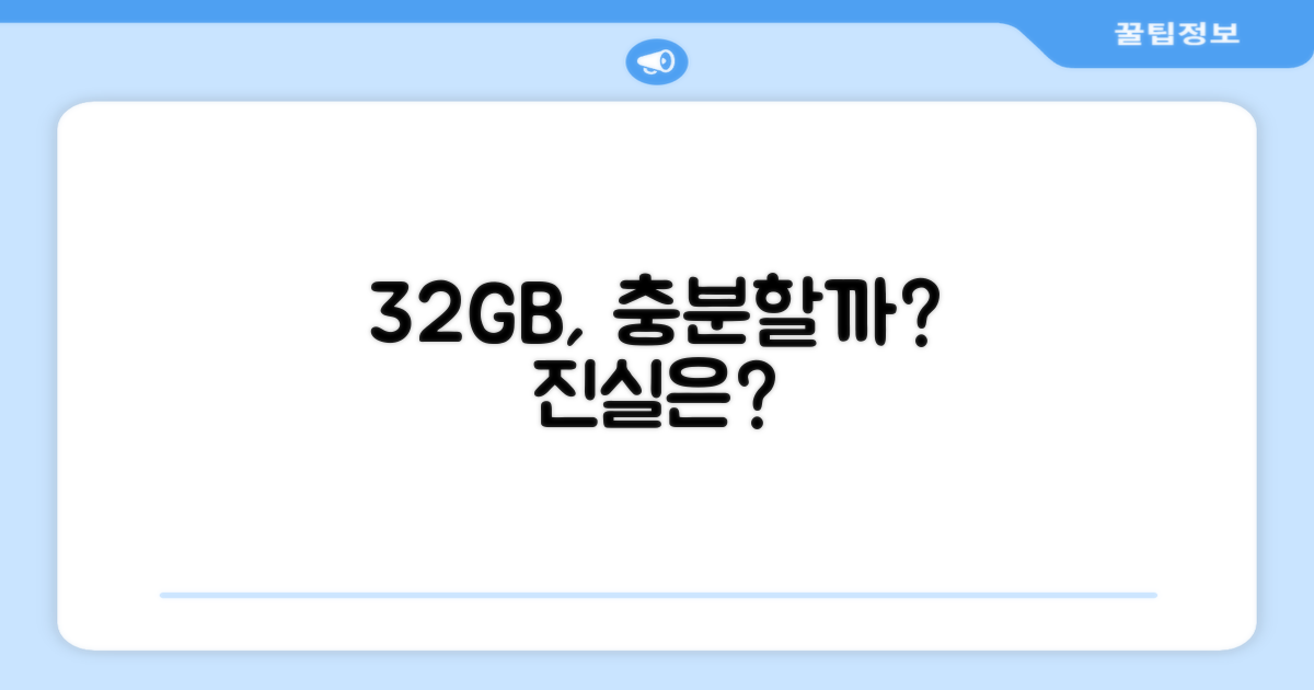 32GB, 충분할까?