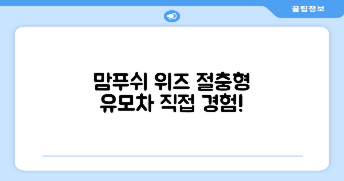 절충형 유모차, 맘푸쉬 위즈로 경험하세요.