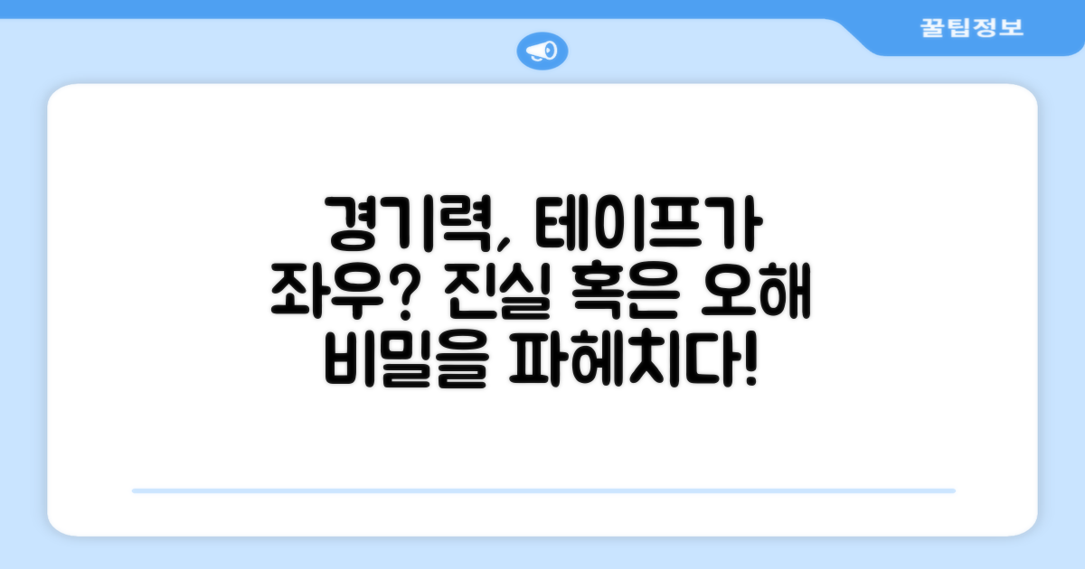 경기력 향상, 테이프의 진실