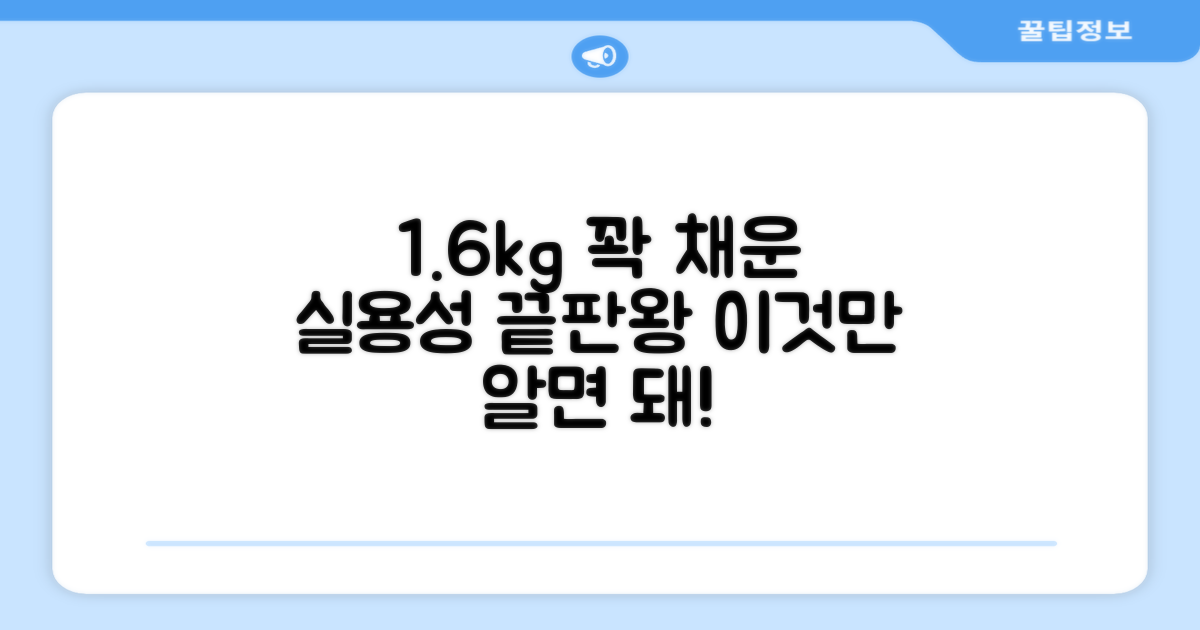 1.6kg 용량 실용성 분석
