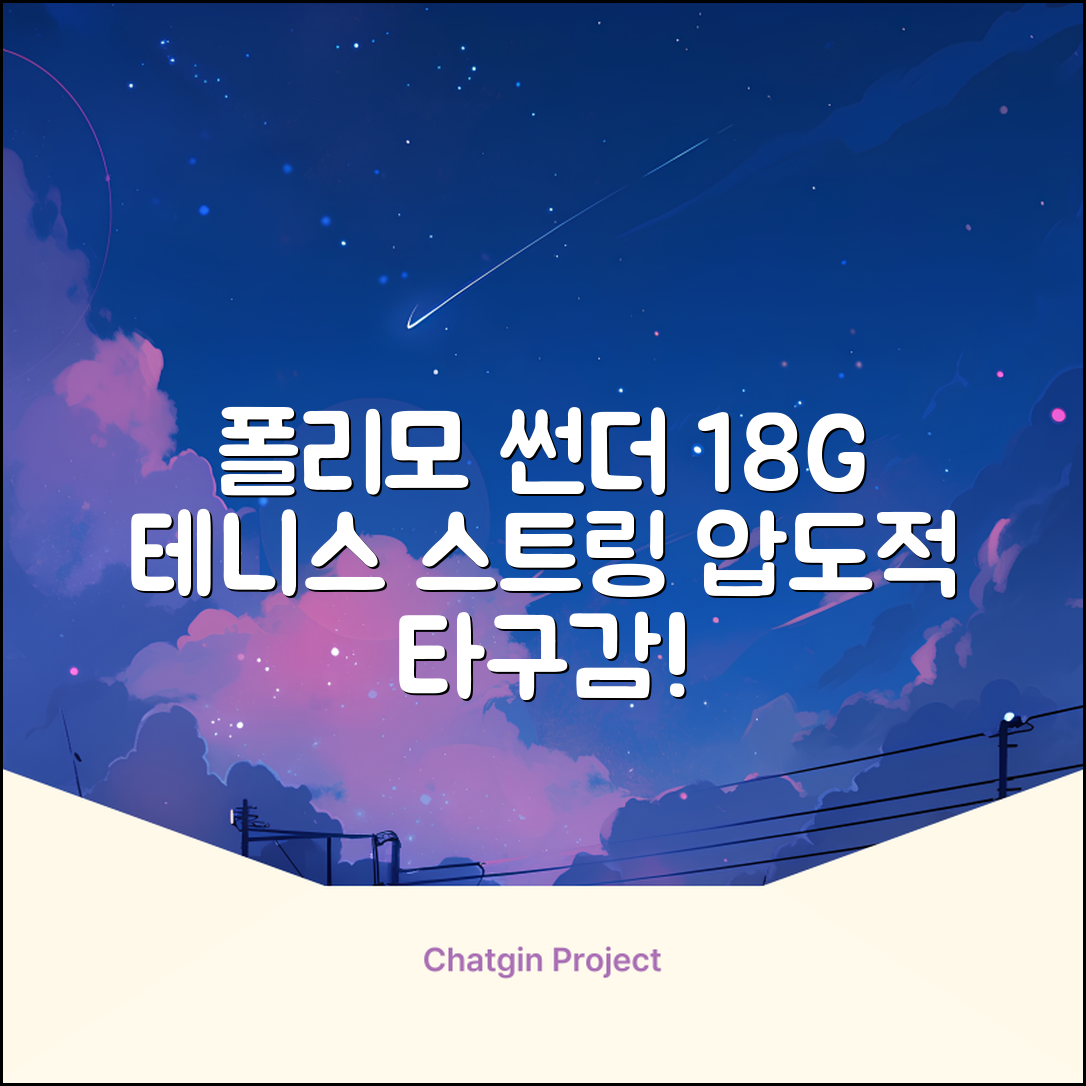 존스 POLYMO THUNDER 18G 십각 테니스 스트링, 블루, 1개 추천 리뷰