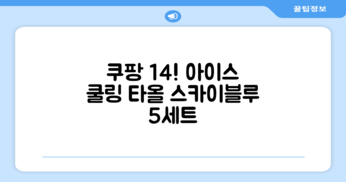 [쿠팡입점 1+4 이벤트] 아이스 쿨링 스포츠타올 건식 급냉 타올, 5세트, 스카이블루 추천 리뷰