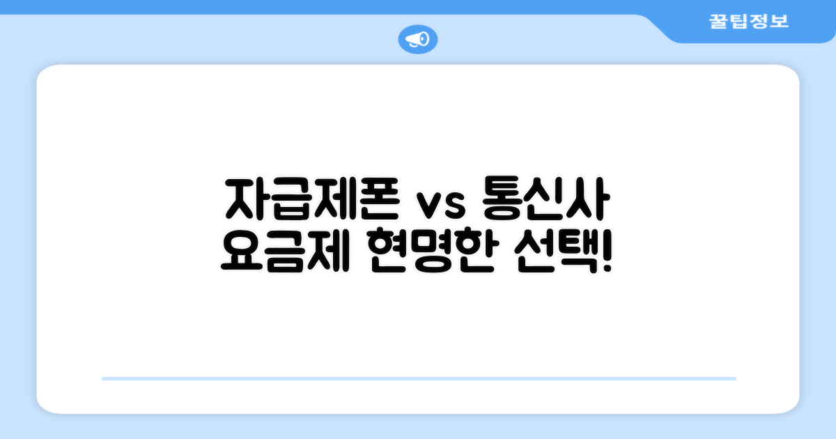 자급제폰, 통신사 요금제 비교