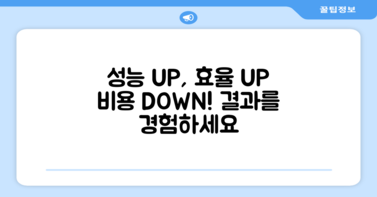성능, 효율, 그리고 절감